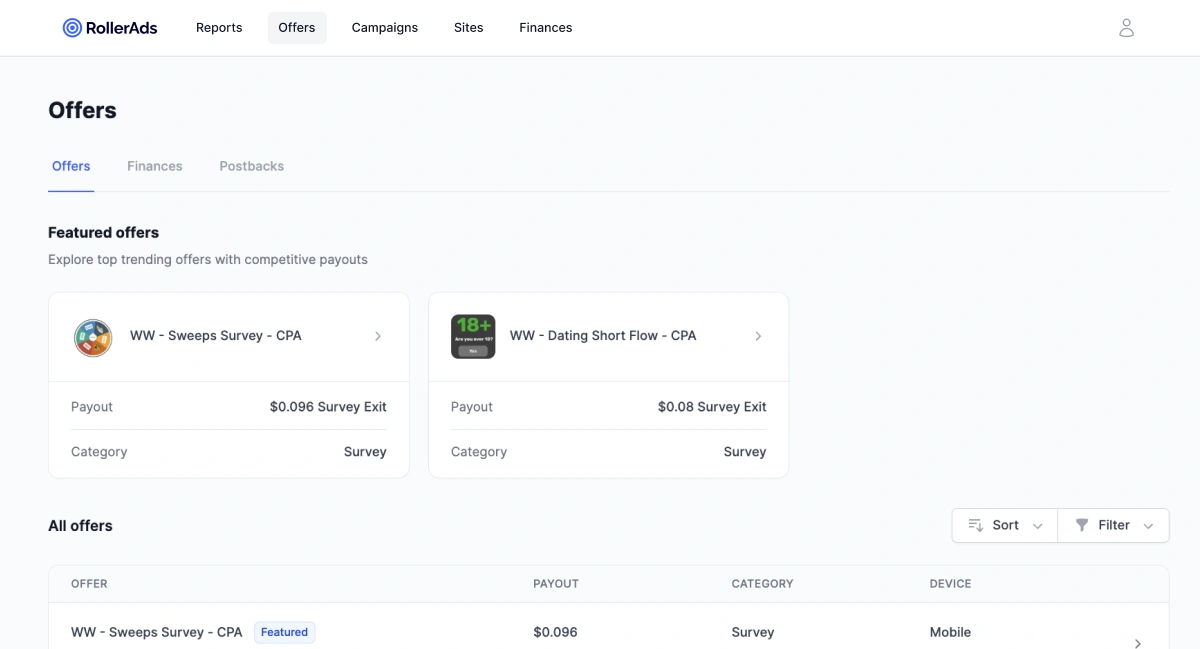Where to find numerous converting and verified offer