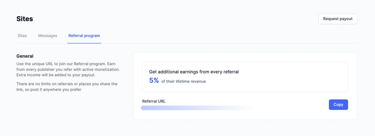 Additional income with RollerAds referral program